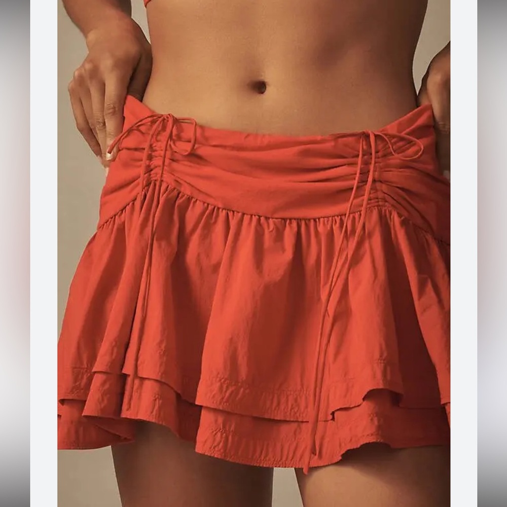 Daily Practice by Anthropologie red mix & match mini skirt